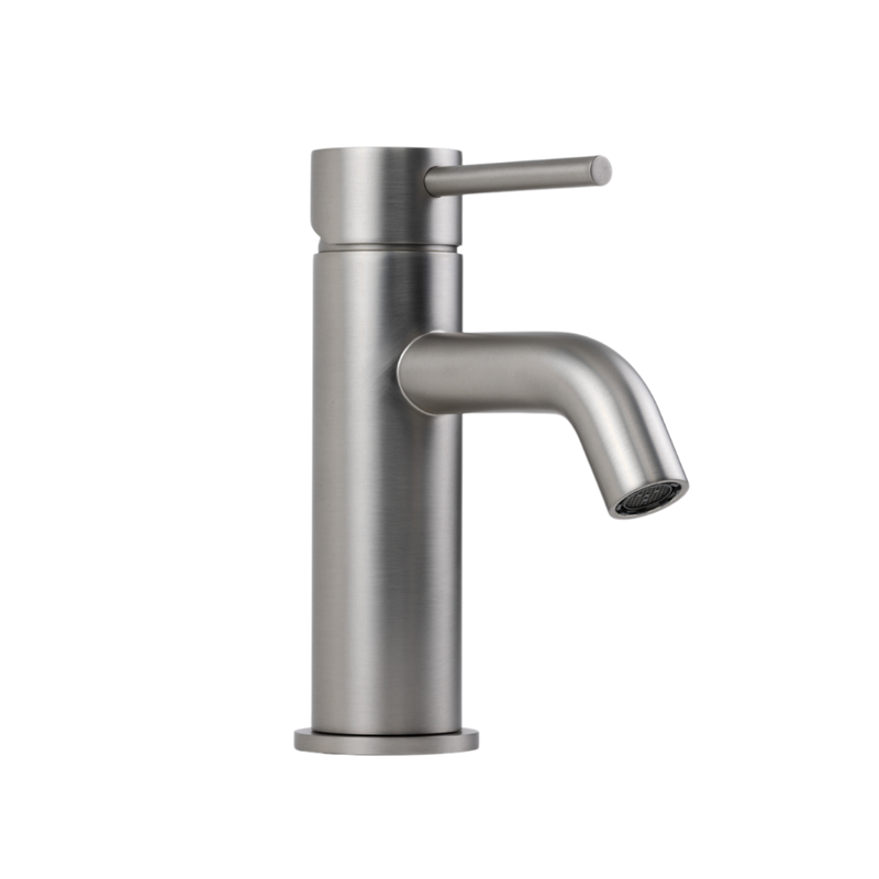 Mira Brushed Nickel Short Basin Mixer