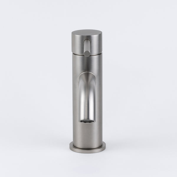 Alma Mira Brushed Nickel Short Basin Mixer