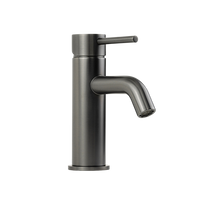 Alma Mira Brushed Gunmetal Short Basin Mixer