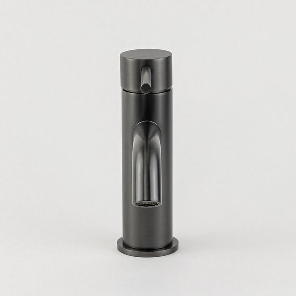 Alma Mira Brushed Gunmetal Short Basin Mixer