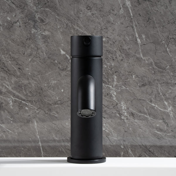 Alma Mira Matte Black Short Basin Mixer