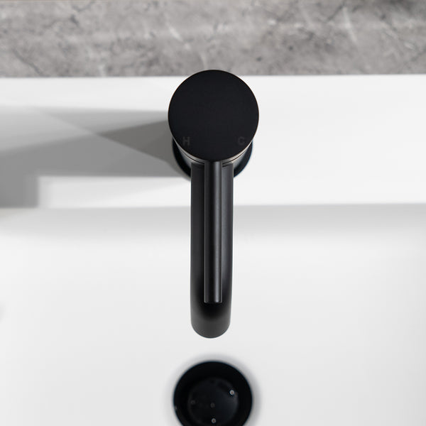 Alma Mira Matte Black Short Basin Mixer