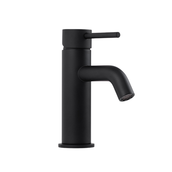 Alma Mira Matte Black Short Basin Mixer