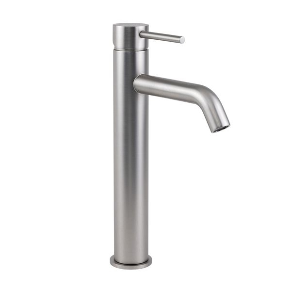 Alma Mira Brushed Nickel Tall Basin Mixer