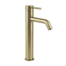 Alma Mira Brushed Brass Gold Tall Basin Mixer