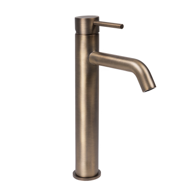 Alma Mira Brushed Vintage Antique Brass Tall Basin Mixer