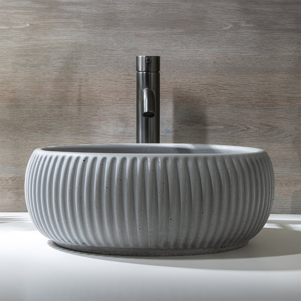 Alma Mira Brushed Gunmetal Tall Basin Mixer