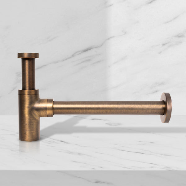 Alma Vintage Antique Brass Bottle Trap