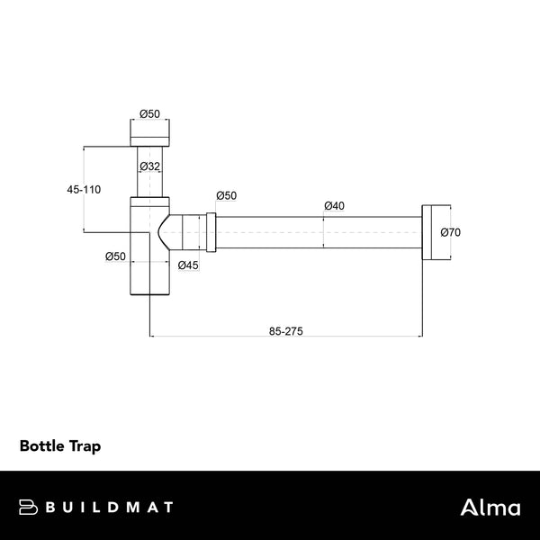 Alma Vintage Antique Brass Bottle Trap