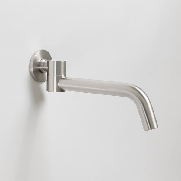 Alma Mira Brushed Nickel Swivel Wall Spout