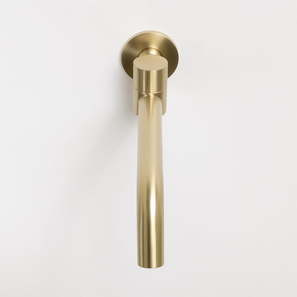 Alma Mira Brushed Brass Gold Swivel Wall Spout