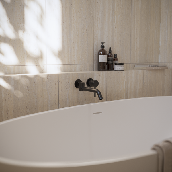 Alma Mira Matte Black Swivel Wall Spout