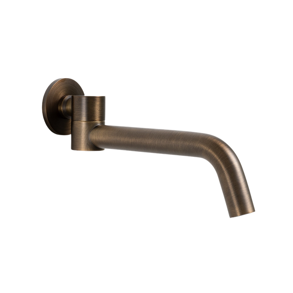 Alma Mira Brushed Vintage Antique Brass Swivel Wall Spout