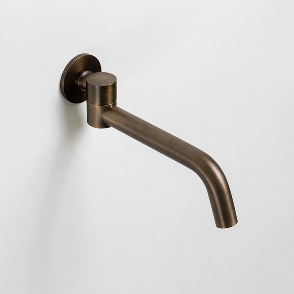 Alma Mira Brushed Vintage Antique Brass Swivel Wall Spout