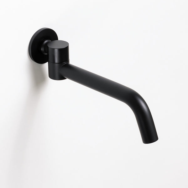 Alma Mira Matte Black Swivel Wall Spout