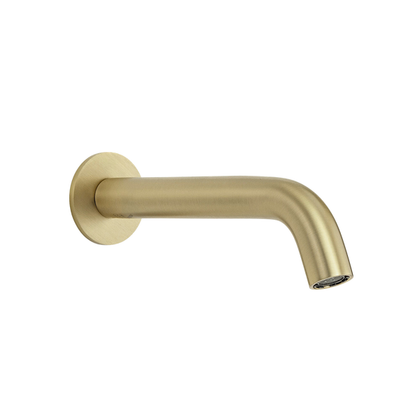 Alma Mira Brushed Brass Gold Wall Spout