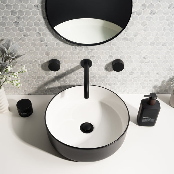 Alma Mira Matte Black Wall Spout