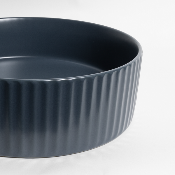 Alma Camilla Fluted Matte Blue Basin