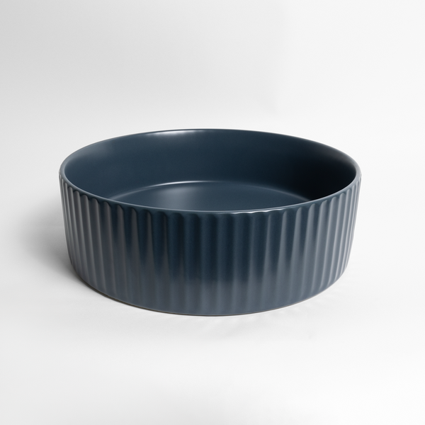 Alma Camilla Fluted Matte Blue Basin