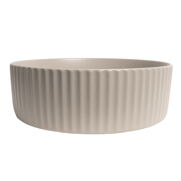 Alma Camilla Fluted Matte Ecru Sand Basin