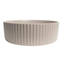 Alma Camilla Fluted Matte Ecru Sand Basin