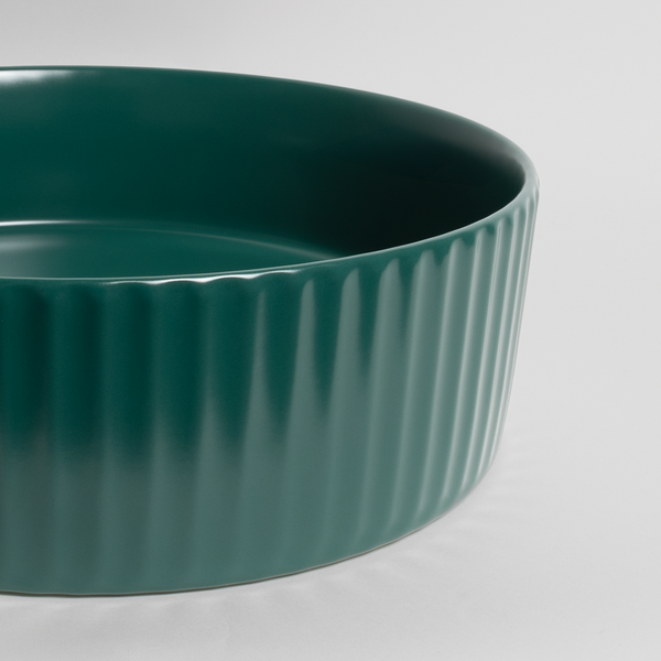 Alma Camilla Fluted Matte Green Basin
