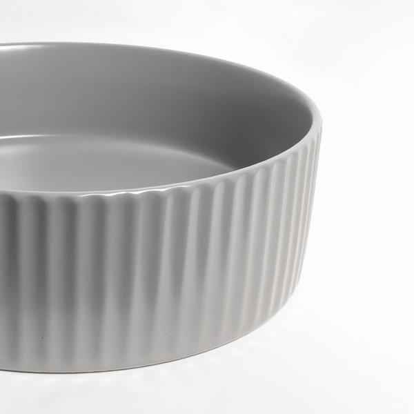 Alma Camilla Fluted Matte Grey Basin