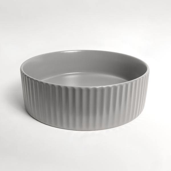 Alma Camilla Fluted Matte Grey Basin