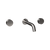 Alma Brushed Nickel Simple Circle Handles and Wall Spout Set