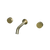 Alma Brushed Brass Gold Simple Circle Handles and Wall Spout Set
