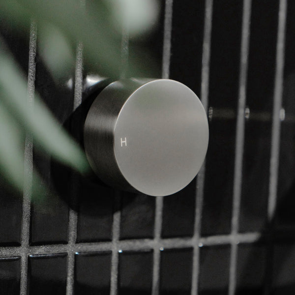 Alma Simon Brushed Nickel Simple Circle Handles