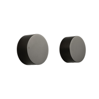 Alma Simon Brushed Gunmetal Simple Circle Handles