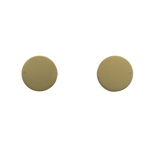 Alma Simon Brushed Brass Gold Simple Circle Handles