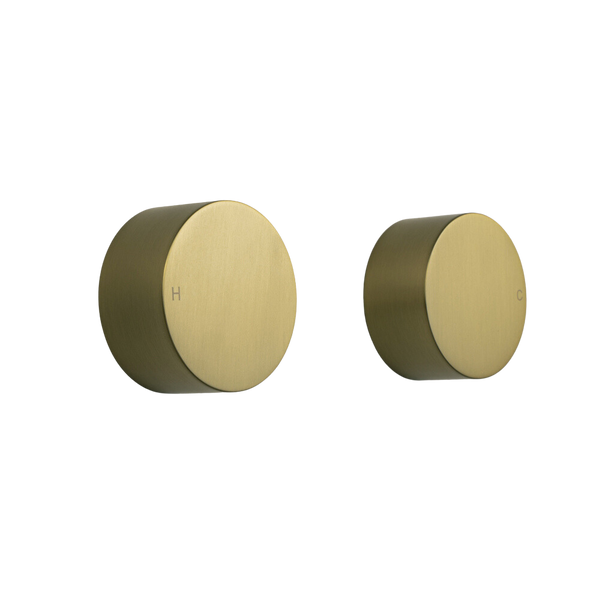 Alma Simon Brushed Brass Gold Simple Circle Handles