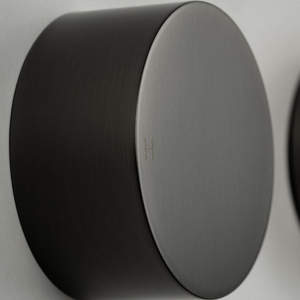 Alma Simon Brushed Gunmetal Simple Circle Handles