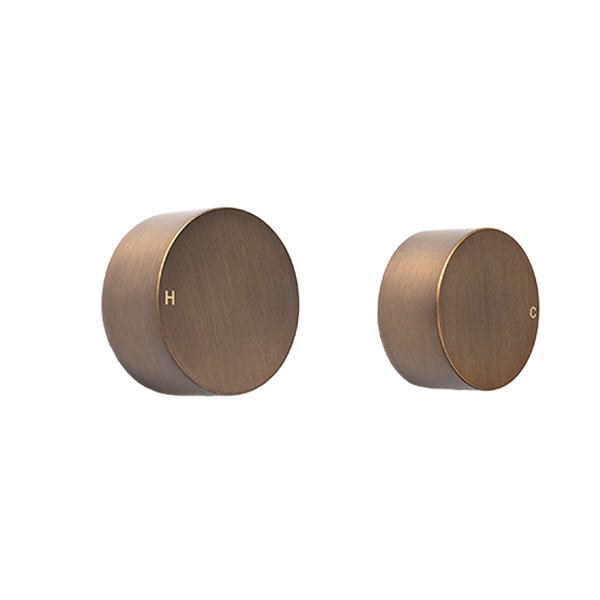 Alma Simon Brushed Vintage Antique Brass Simple Circle Handles