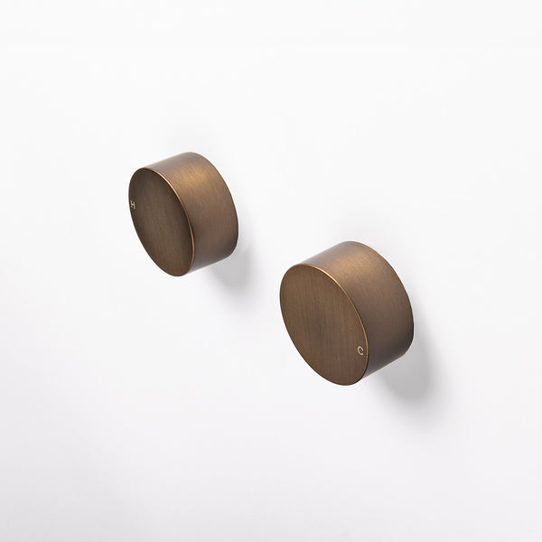 Alma Simon Brushed Vintage Antique Brass Simple Circle Handles