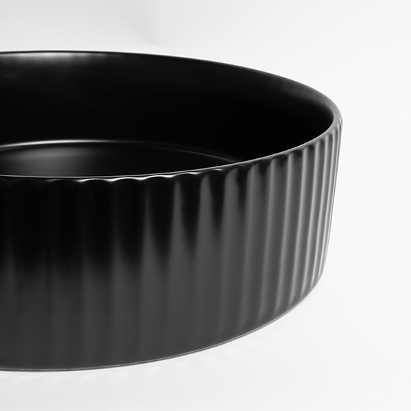 Alma Camilla Fluted Matte Black Basin