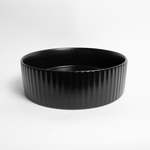 Alma Camilla Fluted Matte Black Basin