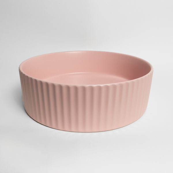 Alma Camilla Fluted Matte Pink Basin