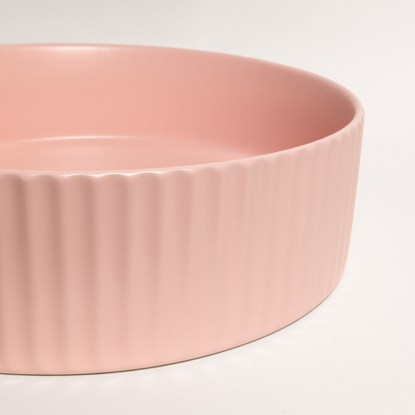 Alma Camilla Fluted Matte Pink Basin