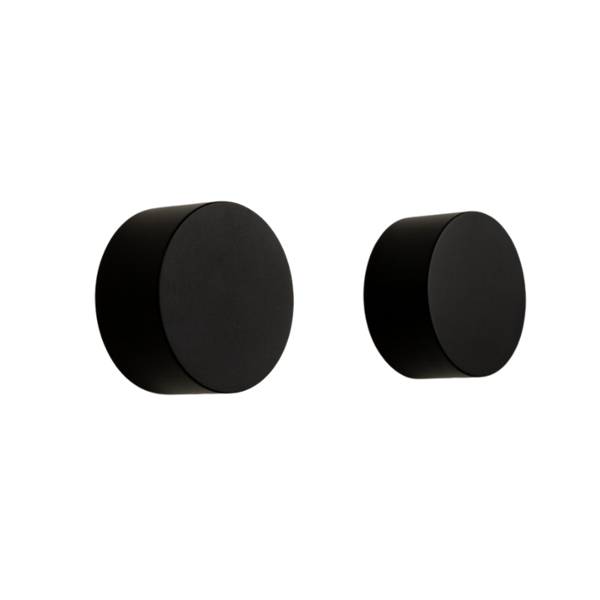 Alma Simon Matte Black Simple Circle Handles