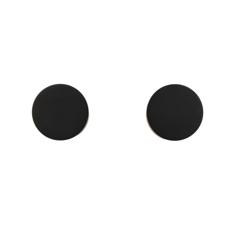 Simon Matte Black Simple Circle Handles