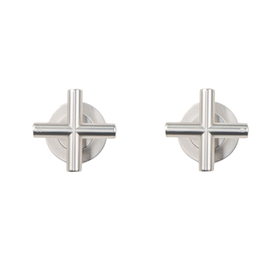 Cora Brushed Nickel Cross Tap Handles