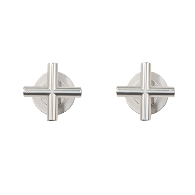 Cora Brushed Nickel Cross Tap Handles