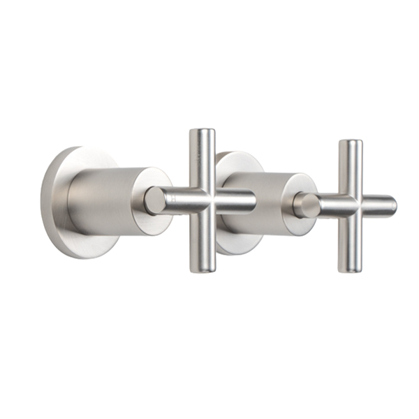 Alma Cora Brushed Nickel Cross Tap Handles