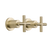 Alma Cora Brushed Brass Gold Cross Tap Handles