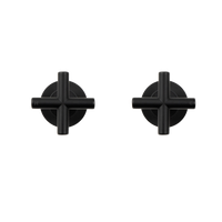 Cora Matte Black Cross Tap Handles