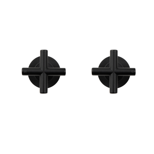 Cora Matte Black Cross Tap Handles