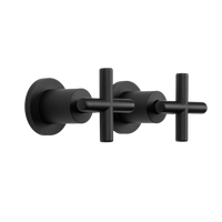 Alma Cora Matte Black Cross Tap Handles